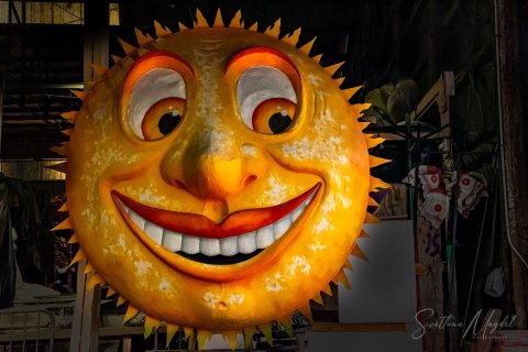 NOLA20_SM03212 
New Orleans, Louisiana: Mardi Gras World 300,000 square foot working warehouse where floats are made for Mardi Gras parades,  largest float designing and building facility in the world