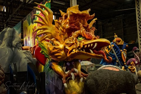 NOLA20_SM03216 
New Orleans, Louisiana: Mardi Gras World 300,000 square foot working warehouse where floats are made for Mardi Gras parades,  largest float designing and building facility in the world
