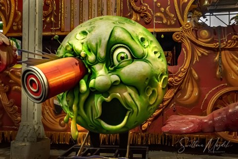 NOLA20_SM03237 
New Orleans, Louisiana: Mardi Gras World 300,000 square foot working warehouse where floats are made for Mardi Gras parades,  largest float designing and building facility in the world