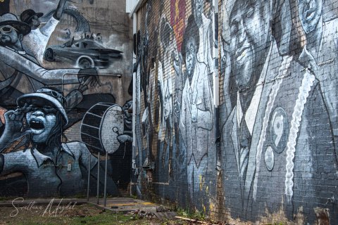 NOLA20_SM03292 
New Orleans, Louisiana:  Henry Lipkis Mural “The Third Line